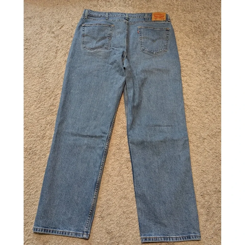 Levis 550 Relaxed Fit Jeans Blue Denim Mens 40x32 Medium Wash Pants‎ Classic